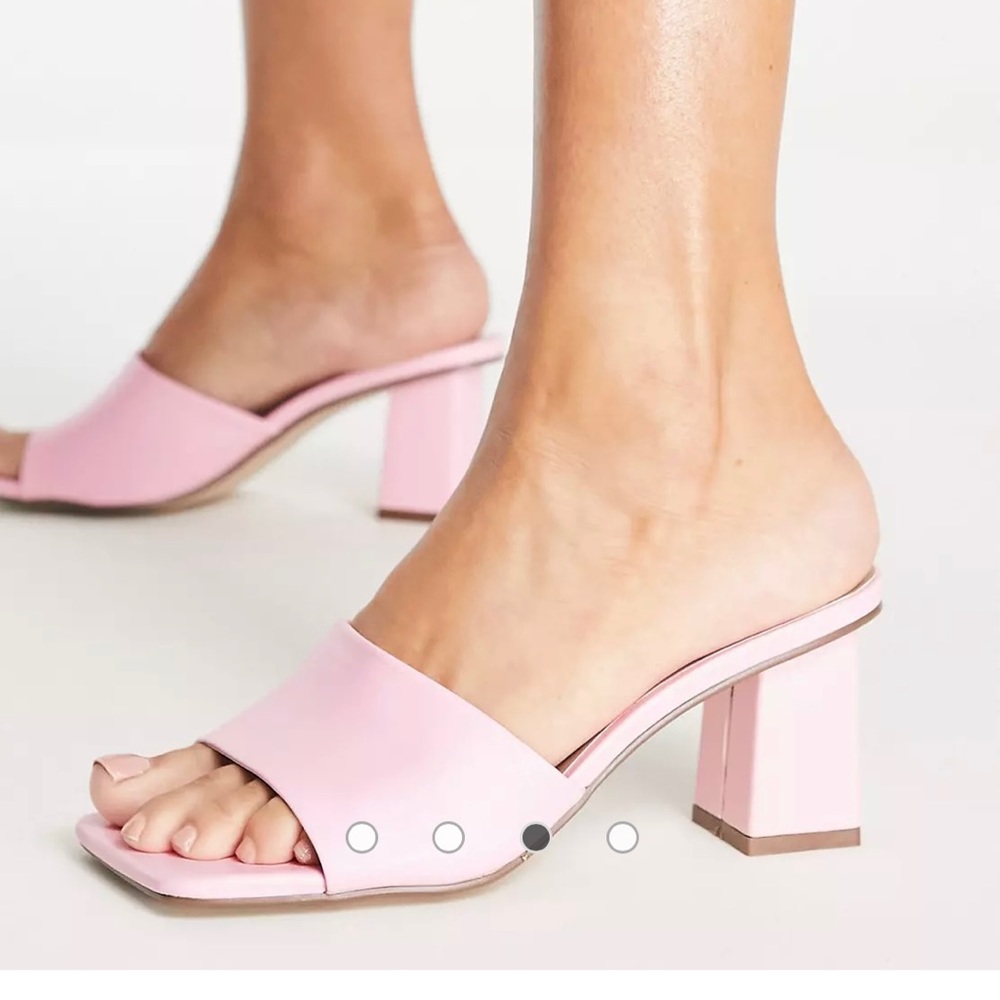 Asos Missguided Block Heel Mule with Square Toe